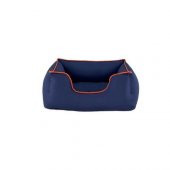 Pet Comfort Alpha  Kedi ve Köpek Yatağı Lacivert w Turuncu Biye S 60x50cm - 1