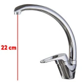 Kuğu Mix Banyo Lavabo Musluğu Eyve Sıcak Soğuk Çift Su Girişli Çeşmesi Bataryası 22 cm thumbnail 3