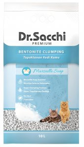 Dr.Sacchi Marsilya Sabunlu Bentonit Kedi Kumu 10 Lt - 1