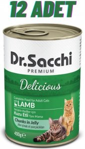 Dr.Sacchi Kuzu Etli Kedi Konservesi 12x400 Gr - 1