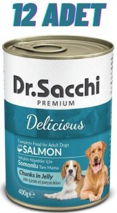 Dr.Sacchi Somonlu Köpek Konservesi 12x400 Gr - 1