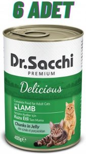 Dr.Sacchi Kuzu Etli Kedi Konservesi 6x400 Gr - 1