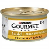 Gourmet Gold Tavuk Ciğer Parça Etli Kedi Konservesi 85 Gr - 1