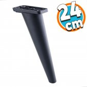 Mobilya Kanepe Çekyat Sehpa TV Ünitesi Koltuk Ayağı 24 cm Siyah Baza Ayak - 1