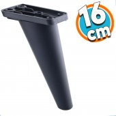 Mobilya Kanepe Sehpa Çekyat TV Ünitesi Koltuk Ayağı 16 cm Siyah Baza Ayak thumbnail 1