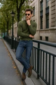 Erkek Jean Pantolon Mavi - 1