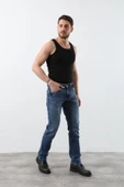 Erkek Jean Pantolon Mavi - 3
