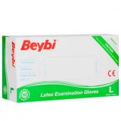 Beybi Lateks Pudralı (L) Large Beden Muayene Eldiven 100lü Paket - 1