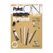 Clairefontaine PaintOn Naturel Multi-Techniques Karışık Teknik Blok 250 gr. 30 Yp. A5 - 1