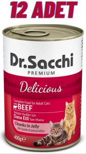 Dr.Sacchi Sığır Etli Kedi Konservesi 12x400 Gr - 1