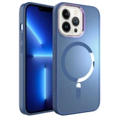 Gpack Apple iPhone 13 Pro Max Kılıf Stil Serisi Mat Wireless Tacsafe Kapak - 6