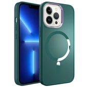 Gpack Apple iPhone 13 Pro Max Kılıf Stil Serisi Mat Wireless Tacsafe Kapak - 4