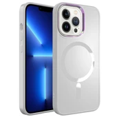 Gpack Apple iPhone 13 Pro Max Kılıf Stil Serisi Mat Wireless Tacsafe Kapak - 7