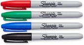 Sharpie Fine 4'lü Yuvarlak Uç Permanent Markör Standart Renkler Set / 169734 - 2