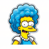 Sticker Master Simpsons Motorsiklet, Kask,Laptop Ve Araç Sticker Çıkartma Etiket 12 Adet 10 Ar Cm thumbnail 3