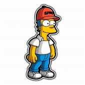 Sticker Master Simpsons Motorsiklet, Kask,Laptop Ve Araç Sticker Çıkartma Etiket 12 Adet 10 Ar Cm thumbnail 4