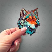 Sticker Master Kurt Wolf Motorsiklet, Kask , Laptop Ve Araç Oto Sticker Etiket Çıkartma 15x12 Cm thumbnail 2