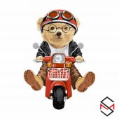 Sticker Master Sevimli Ayıcık Sticker Oto Motor Laptop Pc Duvar  17x12 Cm - 1