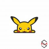 Sticker Master Pokemon Pikachu Motorsiklet Laptop Kask  Araba Sticker Etiket Pc 14x9 Cm - 1