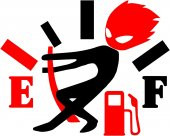 Sticker Master Yakıt Göstergesi Depo Kapağı Sticker Komik Araba Oto Çıkartma 13 Cm thumbnail 1