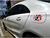 Sticker Master Yakıt Göstergesi Depo Kapağı Sticker Komik Araba Oto Çıkartma 13 Cm thumbnail 2