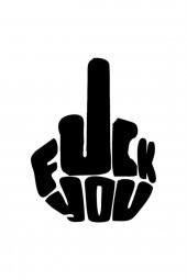El İşareti Fck You  Sticker Oto Motor Kask Cam 15 Cm - 1