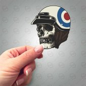 Skull Motor Kask Kurukafa Sticker Etiket Çıkartma Pc Laptop Araba Oto Motor - 3