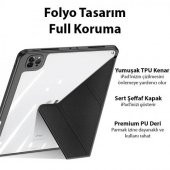 Coofbe Kalem Yerli Standlı Şeffaf Arka Kapak iPad Pro 12.9 Kılıf Tablet Kılıfı Manyetik iPad Pro 12.9 2022-2021-2020-2018 - 5