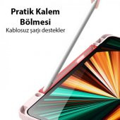 Coofbe Kalem Yerli Standlı Şeffaf Arka Kapak iPad Pro 12.9 Kılıf Tablet Kılıfı Manyetik iPad Pro 12.9 2022-2021-2020-2018 - 8