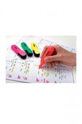 Fosforlu Kalem 4 Lü 1 Paket İşaretleme Kalemi 4 Renk Fosforlu Renkler Turuncu Sarı Pembe Yeşil - 2