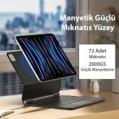 Coofbe iPad Pro 11 Magic Keyboard Kılıf Bluetooth Klavye iPad Pro 11 Kılıf Klavye Manyetik Kapak - 3