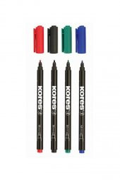 Asetat Kalemi 4 Renk 1.0 Mm 1 Paket Cd Kalemi M Keçe Uçlu Kalem Silinmez Renkli Permanent Kalem - 2