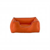 Pet Comfort Alpha  Kedi ve Köpek Yatağı Turuncu w Beyaz Biye S 60x50cm - 1