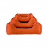 Pet Comfort Alpha  Kedi ve Köpek Yatağı Turuncu w Beyaz Biye S 60x50cm - 3