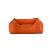 Pet Comfort Alpha  Köpek Yatağı Turuncu w Beyaz Biye M 80x65cm - 1