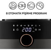 Arzum AR2074-G Airtasty Air Fryer Gümüş Sıcak Hava Fritözü - 4