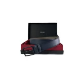 Fossil Lacivert Düz Dikiş Suni Deri 3,5 cm Erkek Kemeri -105 Cm - 1