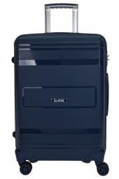 Elatae Premium Polipropilen Büyük Boy Kırılmaz Valiz Lacivert V305 - 2