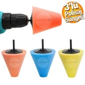 Rodex Konik Pasta Cila Oto Parlatma Polisaj Süngeri Aparatı Matkap Ucu Jant Temizlik Seti (3 PARÇA) - 1
