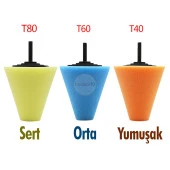 Rodex Konik Pasta Cila Oto Parlatma Polisaj Süngeri Aparatı Matkap Ucu Jant Temizlik Seti (3 PARÇA) - 4