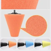 Rodex Konik Pasta Cila Oto Parlatma Polisaj Süngeri Aparatı Matkap Ucu Jant Temizlik Seti (3 PARÇA) - 6