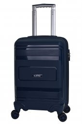 Elatae Premium Polipropilen Kabin Boy Kırılmaz Valiz Lacivert V305 thumbnail 1