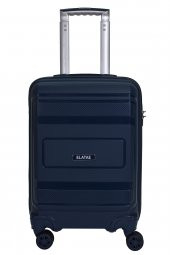 Elatae Premium Polipropilen Kabin Boy Kırılmaz Valiz Lacivert V305 thumbnail 2