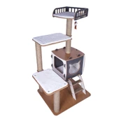 Patihomes Katlı Kedi Tırmalama Evi - Kedi Tırmalaması - Kedi Oyun Evi - 4