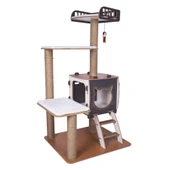 Patihomes Katlı Kedi Tırmalama Evi - Kedi Tırmalaması - Kedi Oyun Evi - 1