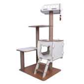 Patihomes Katlı Kedi Tırmalama Evi - Kedi Tırmalaması - Kedi Oyun Evi - 8