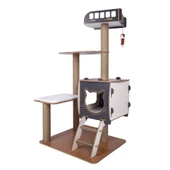 Patihomes Katlı Kedi Tırmalama Evi - Kedi Tırmalaması - Kedi Oyun Evi - 3