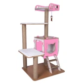Patihomes Katlı Kedi Tırmalama Evi - Kedi Tırmalaması - Kedi Oyun Evi - 11