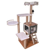 Pati Homes XL Katlı Kedi Oyun Evi Köşk - Kedi Tırmalama Evi - 3