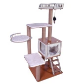 Pati Homes XL Katlı Kedi Oyun Evi Köşk - Kedi Tırmalama Evi - 1
